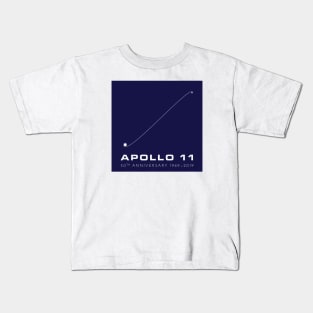 Apollo 11 50th Anniversary, Trajectory Blue Kids T-Shirt